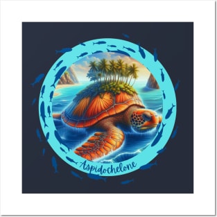 Aspidochelone, the Mythical Sea Turtle Island Posters and Art